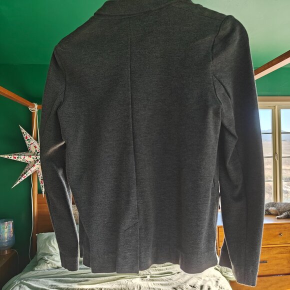 Lacoste Charcoal Gray Knit One-Button Blazer – Size 36 (S) - Picture 2 of 4